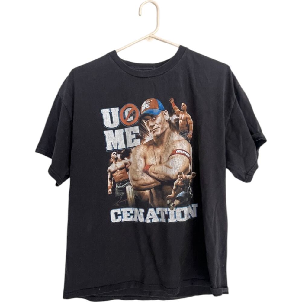 Basics John Cena Shirt U Cant See Me Cenation Hustle Loyalty Wrestler Black Tee